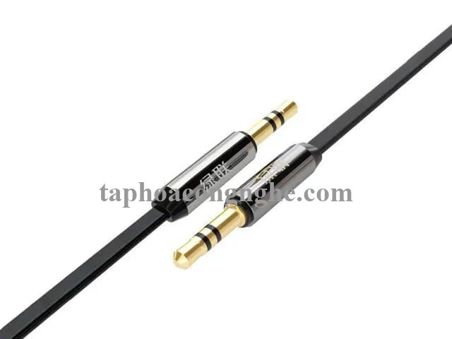 Ugreen 10723 0.5M màu Đen Cáp âm thanh 2 đầu 3.5mm dương dây dẹt AV119 30010723